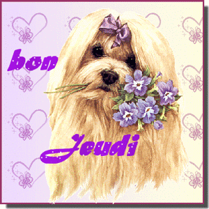 Gif animé Bon jeudi chien
